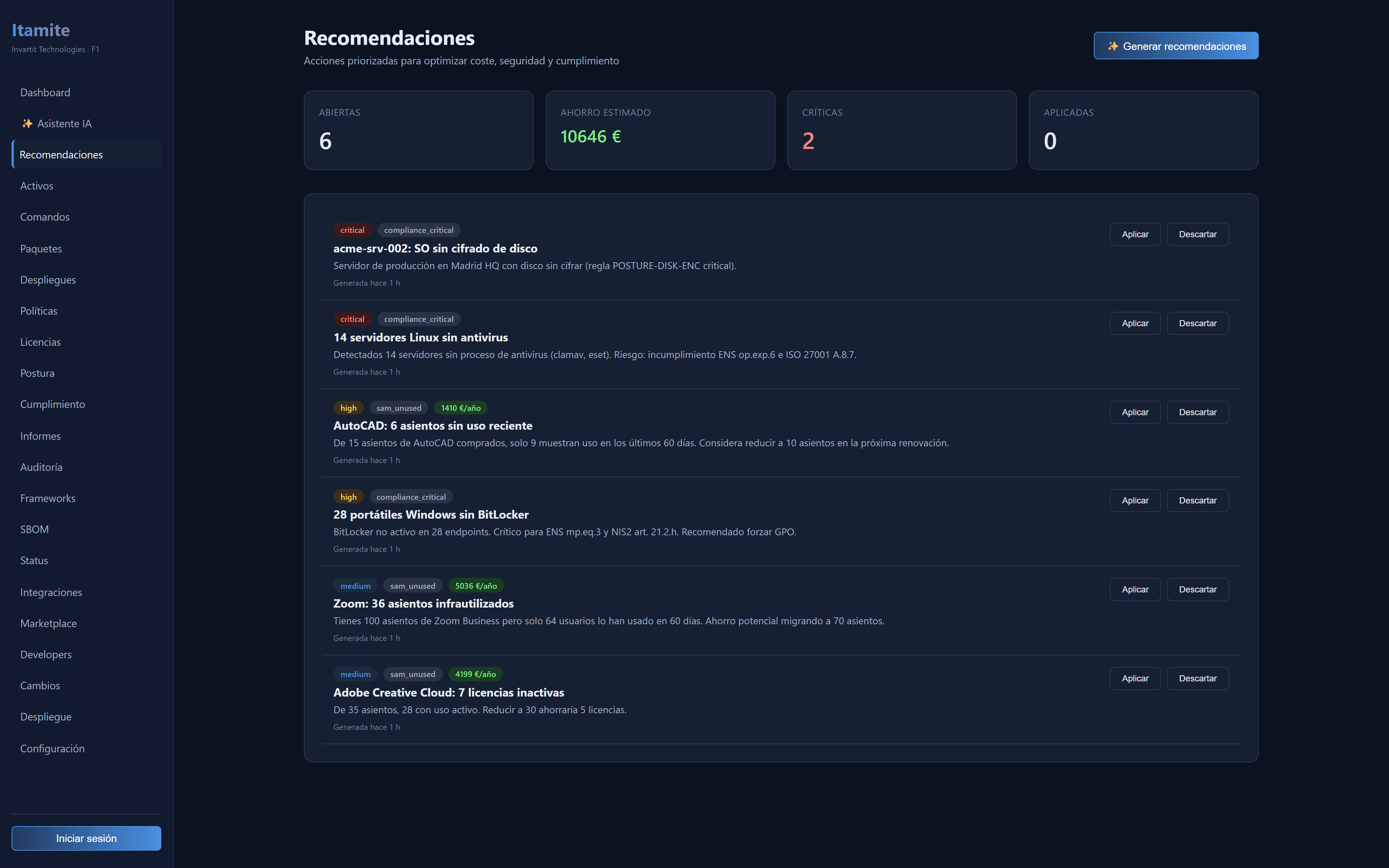 Recommendations